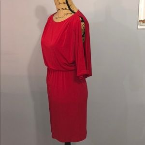 Jessica Simpson Red Fitted Dress Size Small